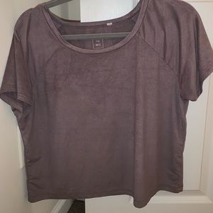 Suede crop top
